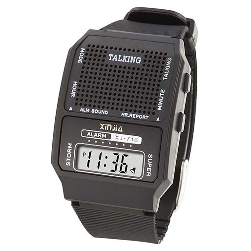 Black Talking Watch - Time Management Made Simple